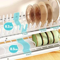 Ausziehbarer Geschirrständer – Aufbewahrungsorganizer für die Küche