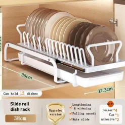 Ausziehbarer Geschirrständer – Aufbewahrungsorganizer für die Küche