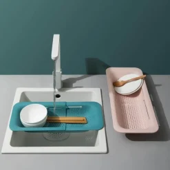 Ausziehbarer Küchenabtropfkorb – Stilvoller Küchenorganizer