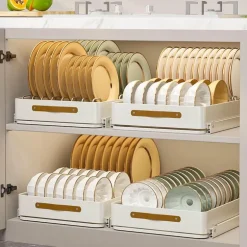 Ausziehbares Küchen-Organizer-Tablett aus Edelstahl