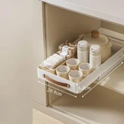 Ausziehbares Küchen-Organizer-Tablett aus Edelstahl