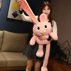 Ausziehbares Plüsch-Cartoon-Kaninchenspielzeug - Weiches Stofftier