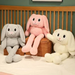 Ausziehbares Plüsch-Cartoon-Kaninchenspielzeug - Weiches Stofftier