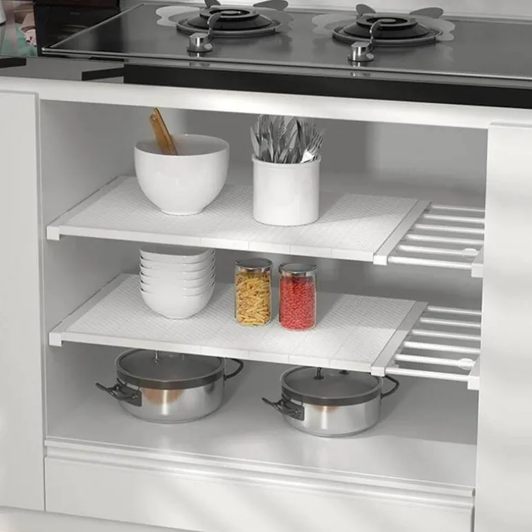 Ausziehbares Schrank-Organizer-Regal – platzsparende Aufbewahrungslösung