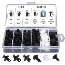 Auto-Befestigungsstift-Nietclip-Kit - 100-teiliges Stoßstangenzubehör