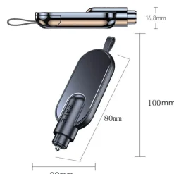 Auto-Fluchtwerkzeug - Schlüsselanhänger-Fensterbrecher Sicherheitsgurtschneider