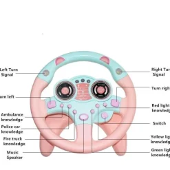 Auto-Lenkrad-Spielzeug – Elektrisches Simulationsspielset für Kinder