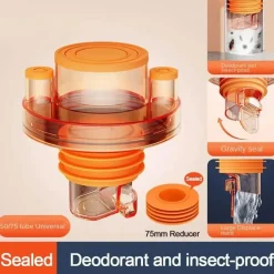 Automatischer Abflussrohradapter - Geruchsverhindernder Abfluss