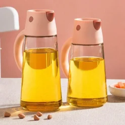 Automatischer, auslaufsicherer Ölspender aus Glas – Küchenflasche