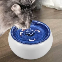 Automatischer Haustier-Wasserbrunnen – intelligenter Keramikspender für Katzen und Hunde