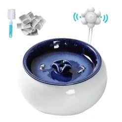 Automatischer Haustier-Wasserbrunnen – intelligenter Keramikspender für Katzen und Hunde