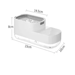 Automatischer Seifenspender mit Schwammablage - Küchenutensilien