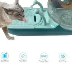 Automatischer Trinkbrunnen für Haustiere – Wasserspender für Hunde und Katzen im Schneckendesign