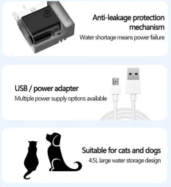 Automatischer Trinkbrunnen für Haustiere – Wasserspender für Hunde und Katzen im Schneckendesign