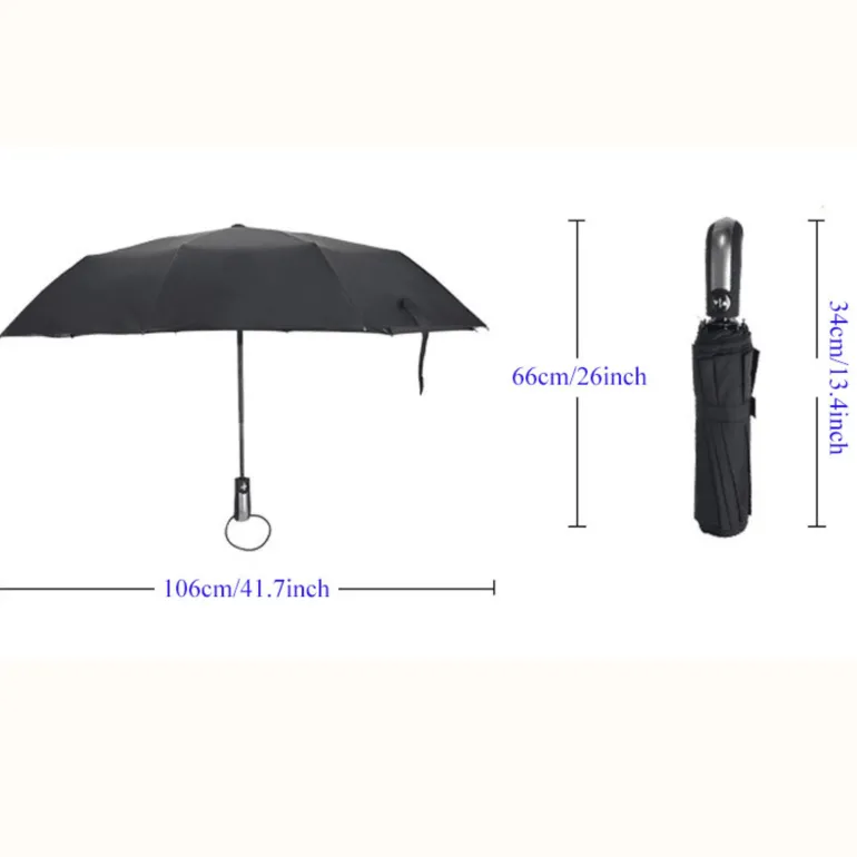 Automatischer UV-Regenschirm – windabweisendes, schlankes Design