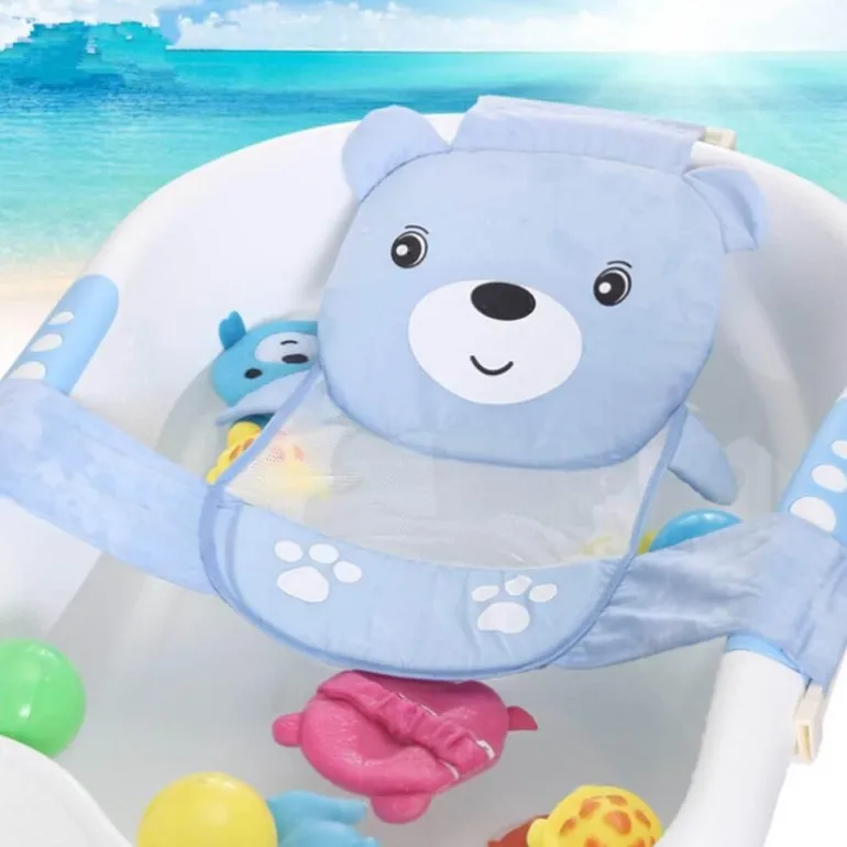 Baby-Badenetz – Cartoon-Badehilfe für Kleinkinder