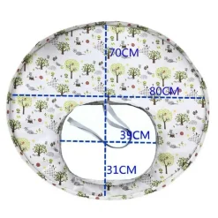 Baby-Fütterungsmatte – Bodenschutz aus Segeltuch für die Essenszeit zur einfachen Reinigung