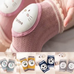 Baby-Knieschoner aus Baumwolle – Anti-Rutsch-Krabbelschutz für Babys