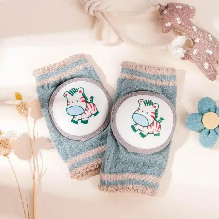 Baby-Knieschoner aus Baumwolle – Anti-Rutsch-Krabbelschutz für Babys