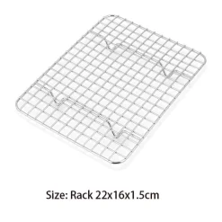 Backblech aus Edelstahl mit herausnehmbarem Kühlgitter – vielseitiges Backgeschirr-Set
