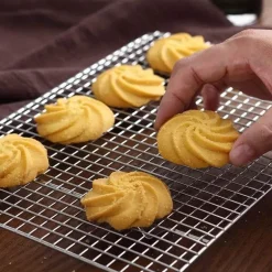 Backblech aus Edelstahl mit herausnehmbarem Kühlgitter – vielseitiges Backgeschirr-Set