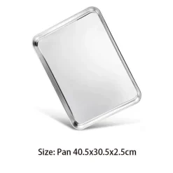 Backblech aus Edelstahl mit herausnehmbarem Kühlgitter – vielseitiges Backgeschirr-Set