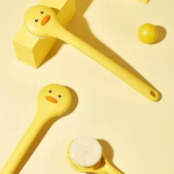 Badebürste mit langem Griff im Entendesign – lustiges Badezubehör