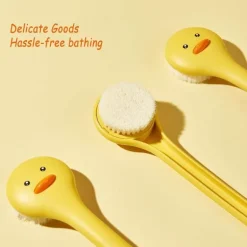Badebürste mit langem Griff im Entendesign – lustiges Badezubehör