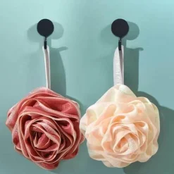 Badeschwamm mit japanischer Rose – weiches Peeling-Duschaccessoire