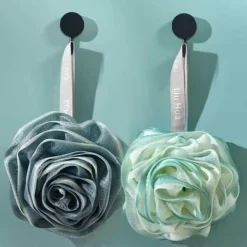 Badeschwamm mit japanischer Rose – weiches Peeling-Duschaccessoire