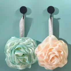 Badeschwamm mit japanischer Rose – weiches Peeling-Duschaccessoire