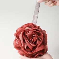 Badeschwamm mit japanischer Rose – weiches Peeling-Duschaccessoire