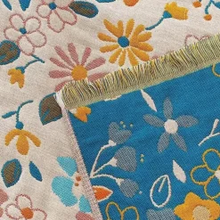 Badetuch aus Baumwolle mit Blumenmuster – Handtuch mit Country-Blumen-Design