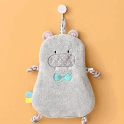 Badetuch für Kinder mit Cartoon-Tiermotiv – weicher, saugfähiger Korallensamt zum gemütlichen Abtrocknen