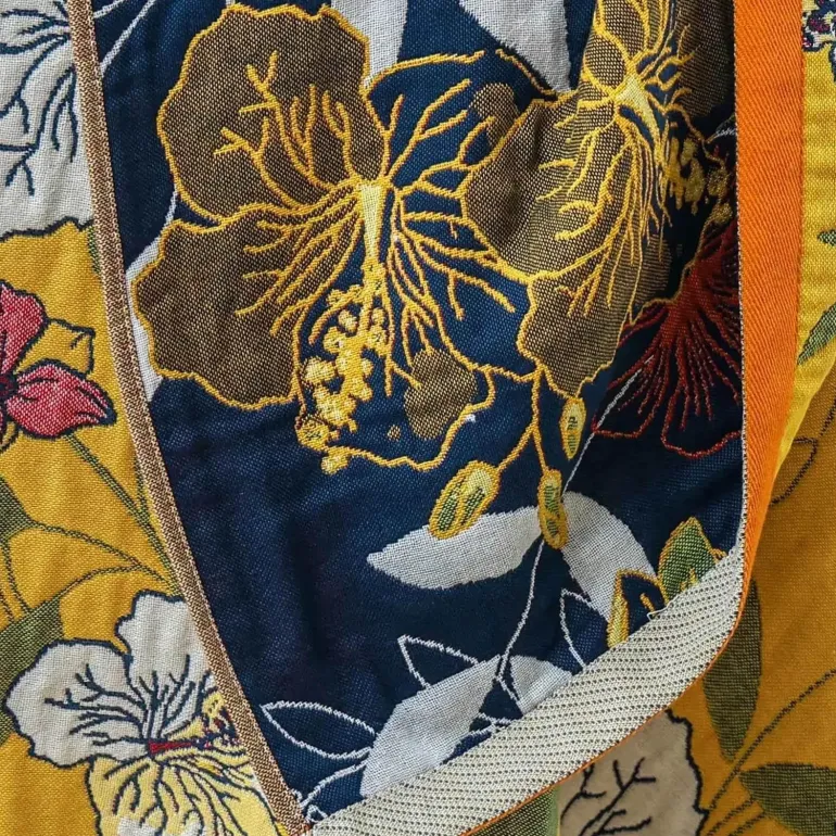 Badetuch mit Boho-Blumenmuster – groß, schnelltrocknend, Baumwolle, 80 x 160 cm