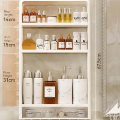 Badezimmerregal ohne Lochen – Unverzichtbarer Aufbewahrungs-Organizer