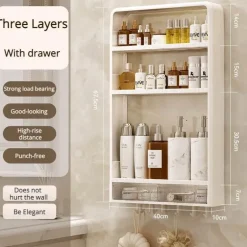 Badezimmerregal ohne Lochen – Unverzichtbarer Aufbewahrungs-Organizer