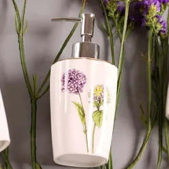 Badezimmer-Set aus Keramik – Zahnbürstenhalter, Lotionspender, Seifenschale