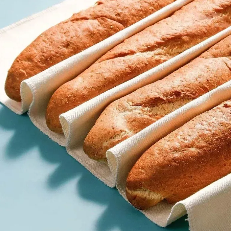 Baguette-Gärtuch aus Baumwolle für perfekt geformte Brotformen