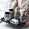 Bali Ceramic Bathroom Set - Elegant Home Decor Accessory