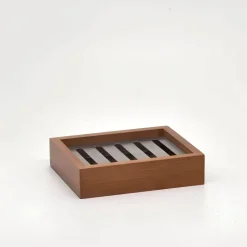 Bamboo Bathroom Accessory Set - Eco-Friendly Organizers