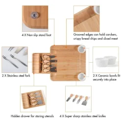 Bambus-Frühstückstablett - Servierplatte