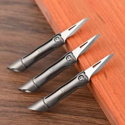 Bambus-Schlüsselanhängermesser - EDC-Werkzeug aus Titanlegierung