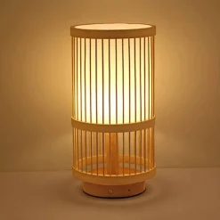Bambus-Tischlampe – umweltfreundliche handgefertigte Leuchte