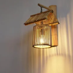 Bambus-Wandlampe – Umweltfreundliches Beleuchtungsdekor