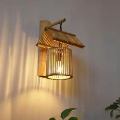 Bambus-Wandlampe – Umweltfreundliches Beleuchtungsdekor