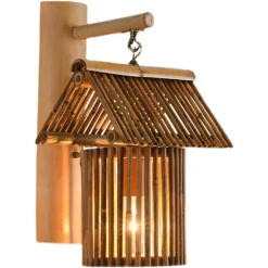Bambus-Wandlampe – Umweltfreundliches Beleuchtungsdekor
