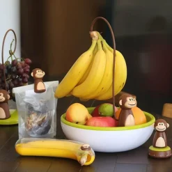 Bananenhänger mit Affenmotiv – süßer Obstständer für die Küche