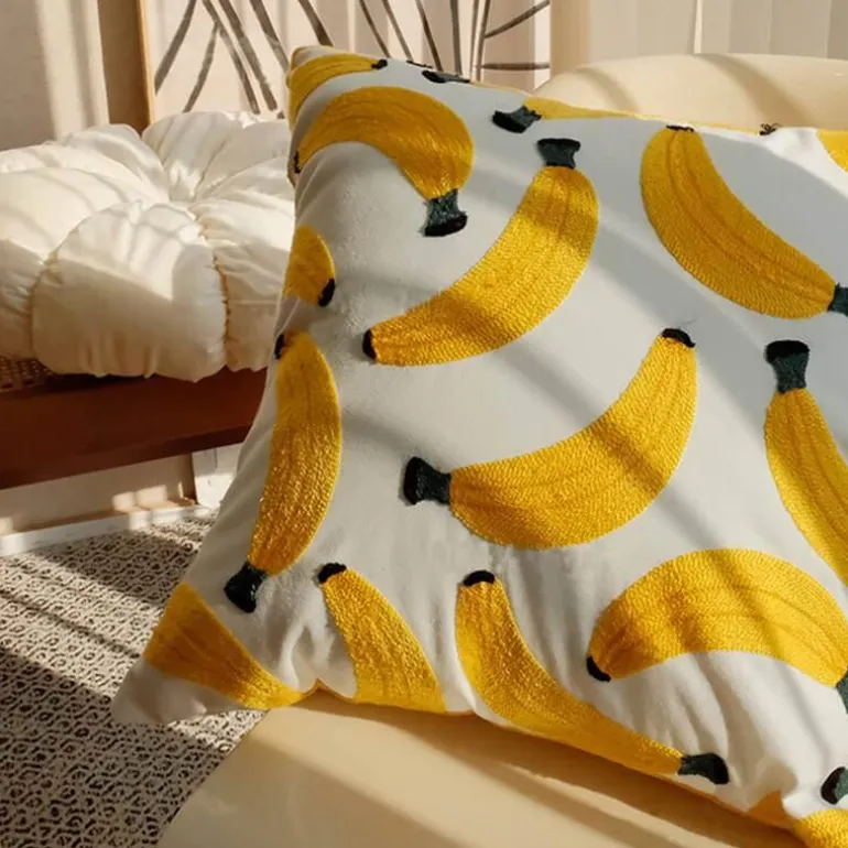 Bananen-Kissenbezug - Tropische Früchte Deko Hülle