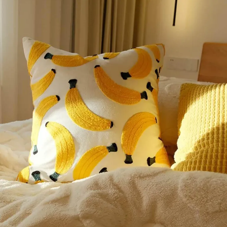 Bananen-Kissenbezug - Tropische Früchte Deko Hülle